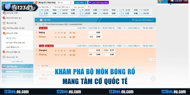 Bộ môn bóng rổ mang tầm quốc tế hấp dẫn