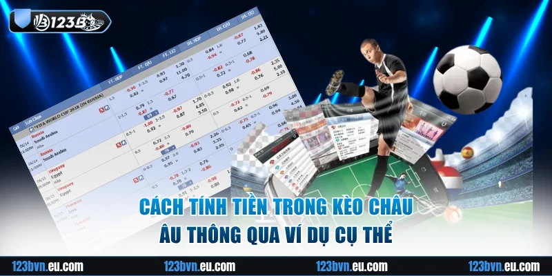 Cách tính tiền trong kèo Châu Âu thông qua ví dụ cụ thể