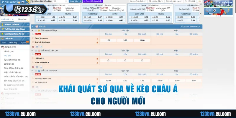 Khái quát sơ qua về kèo Châu Á cho người mới